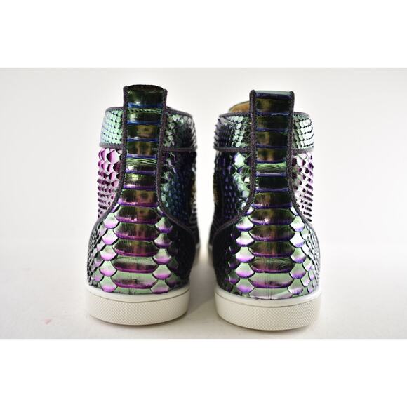 Christian Louboutin Bip Bip Orlato Flat Python Snakeskin High Top Sneaker 41 - Picture 13 of 14
